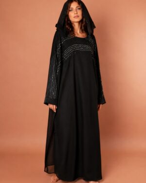 Midnight Veil Embellished Abaya
