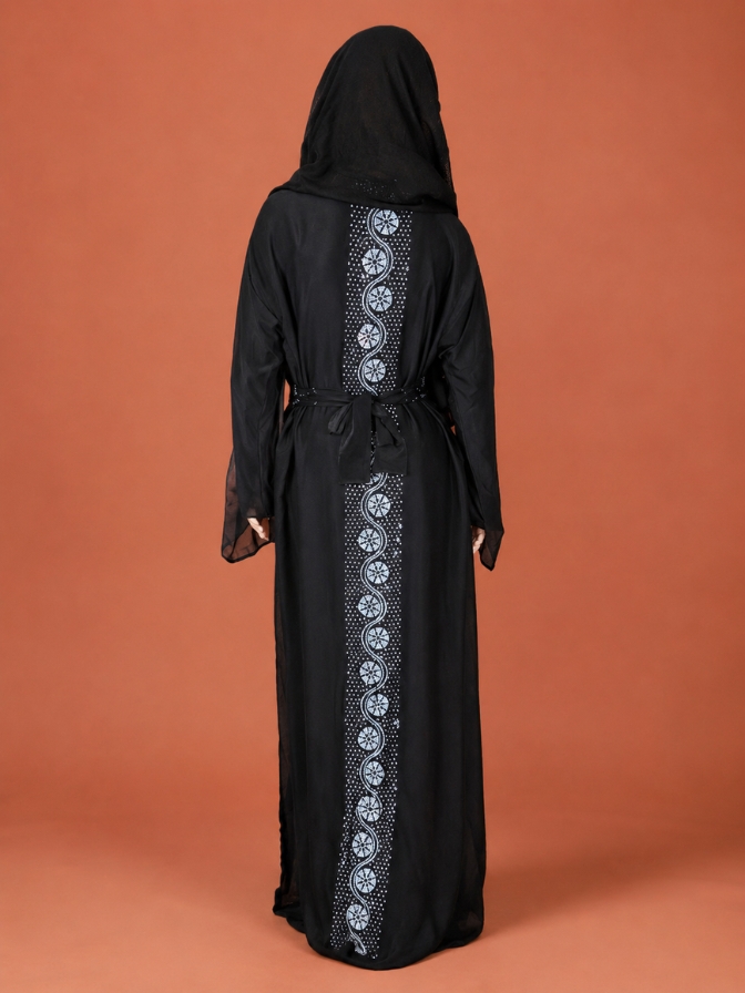 Noir Celeste Abaya back web